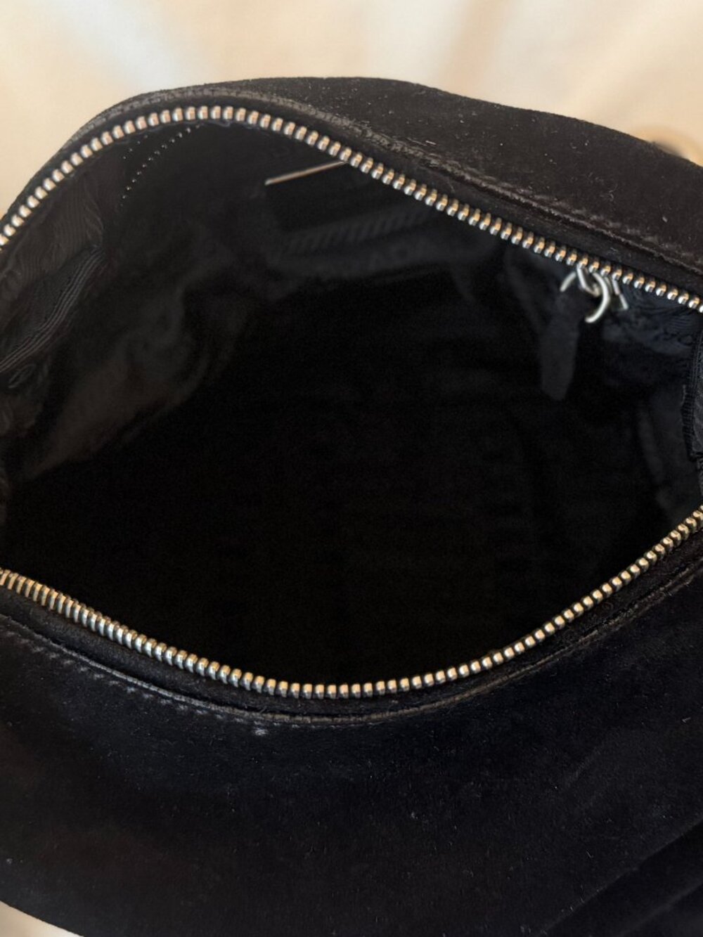 PRADA black Suede Hobo bag - Picture 7 of 9